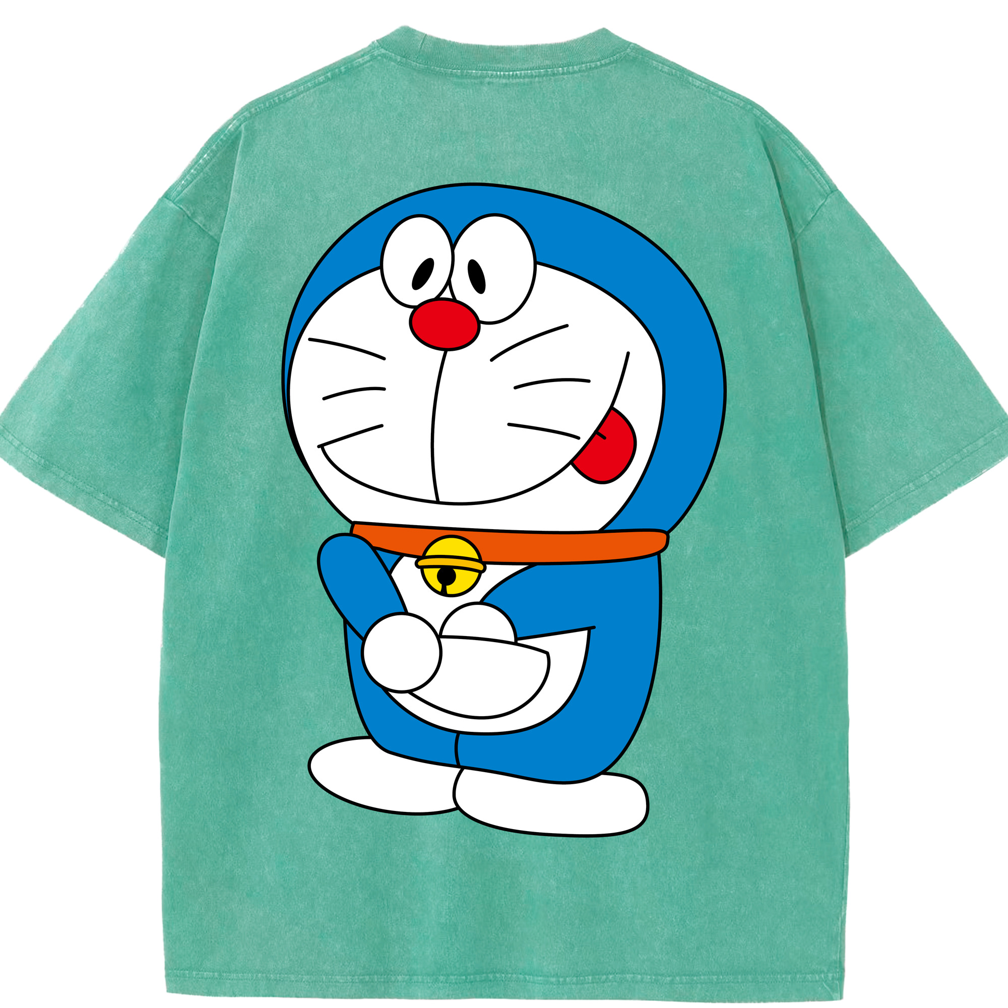 （画像用） ドラえもん Doraemon 綿100% ヴィンテージ風 半袖Tシャツ（背面プリント）